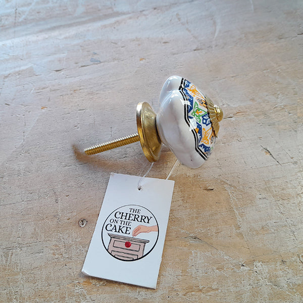 Pomello in ceramica “Liberty Pattern Colorato”