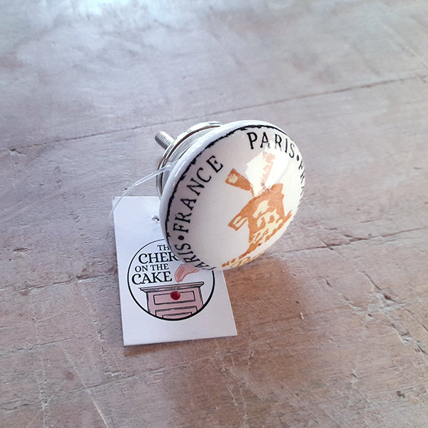 Pomello in ceramica “Mulino a vento"