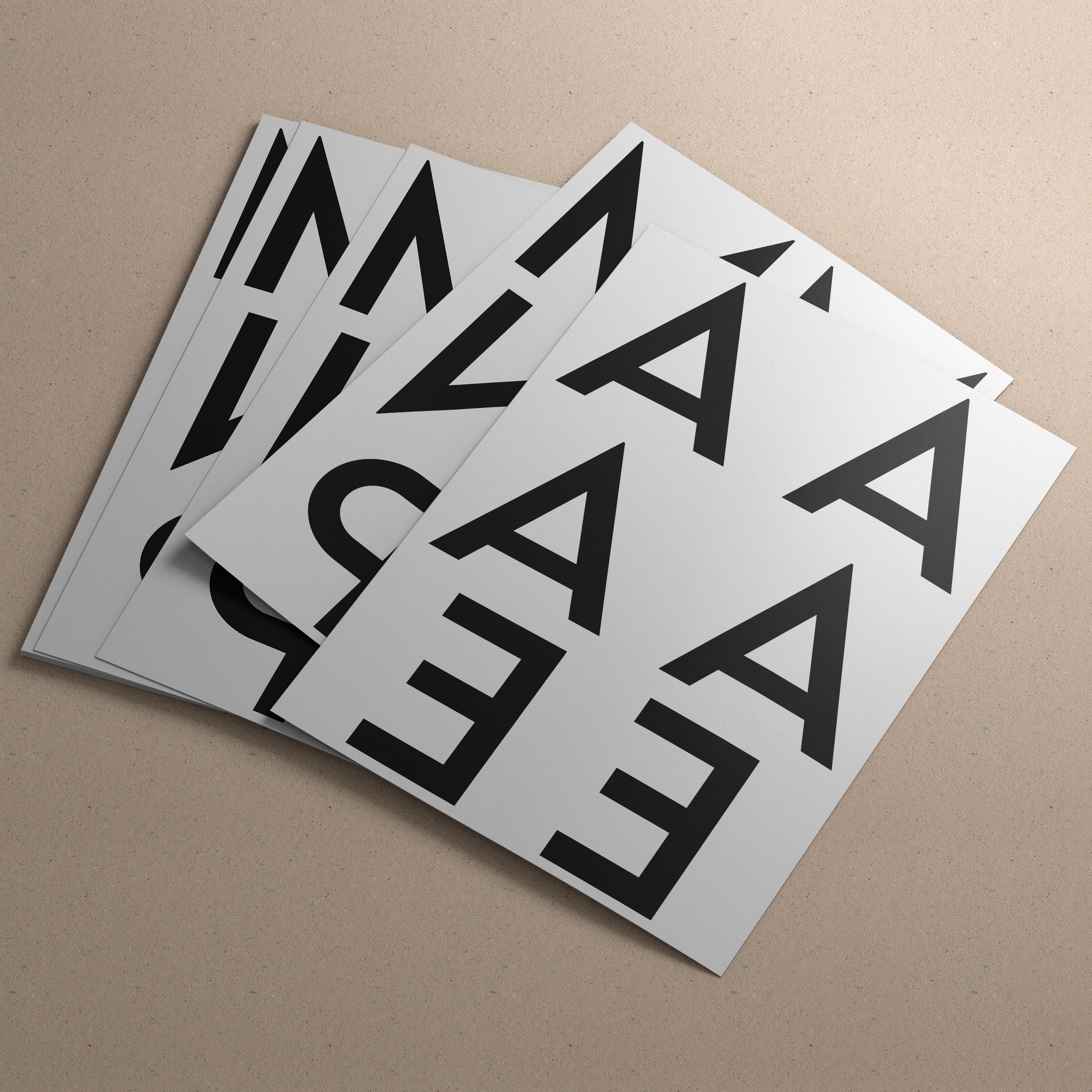 Stampa Trasferibile “LETTERE DELL'ALFABETO FONT VINTAGE STYLE - LINEARE” 28×42 cm