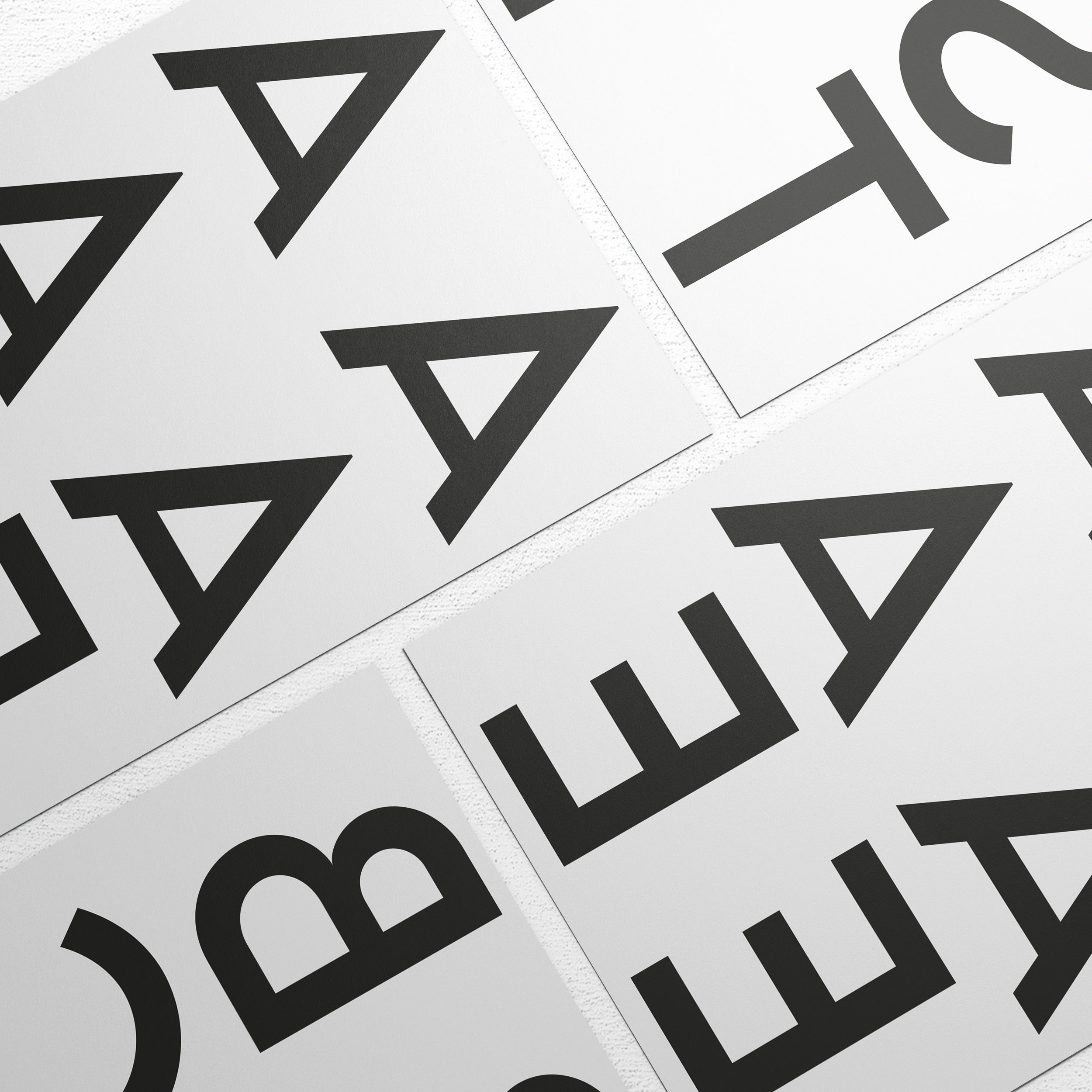 Stampa Trasferibile “LETTERE DELL'ALFABETO FONT VINTAGE STYLE - LINEARE” 28×42 cm