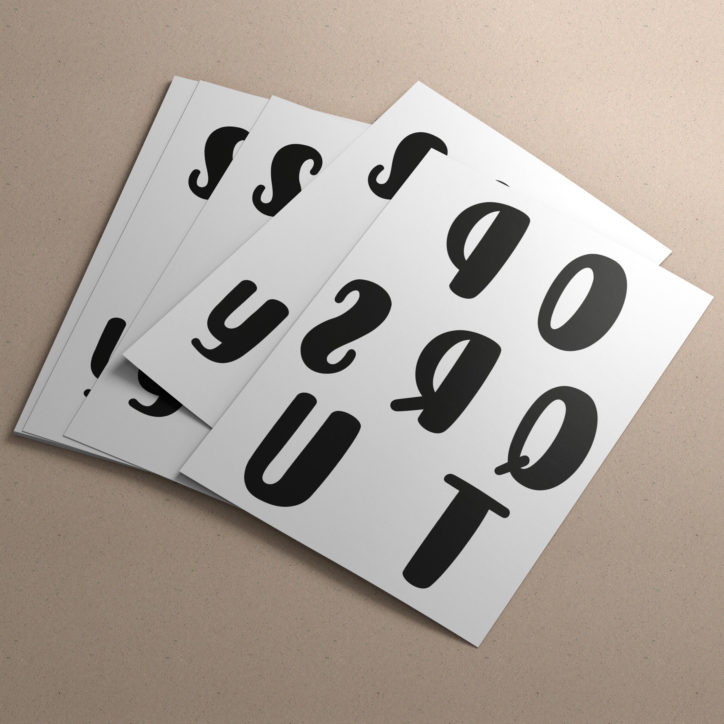 Stampa Trasferibile “LETTERE DELL'ALFABETO FONT TROPICAL” 28×42 cm