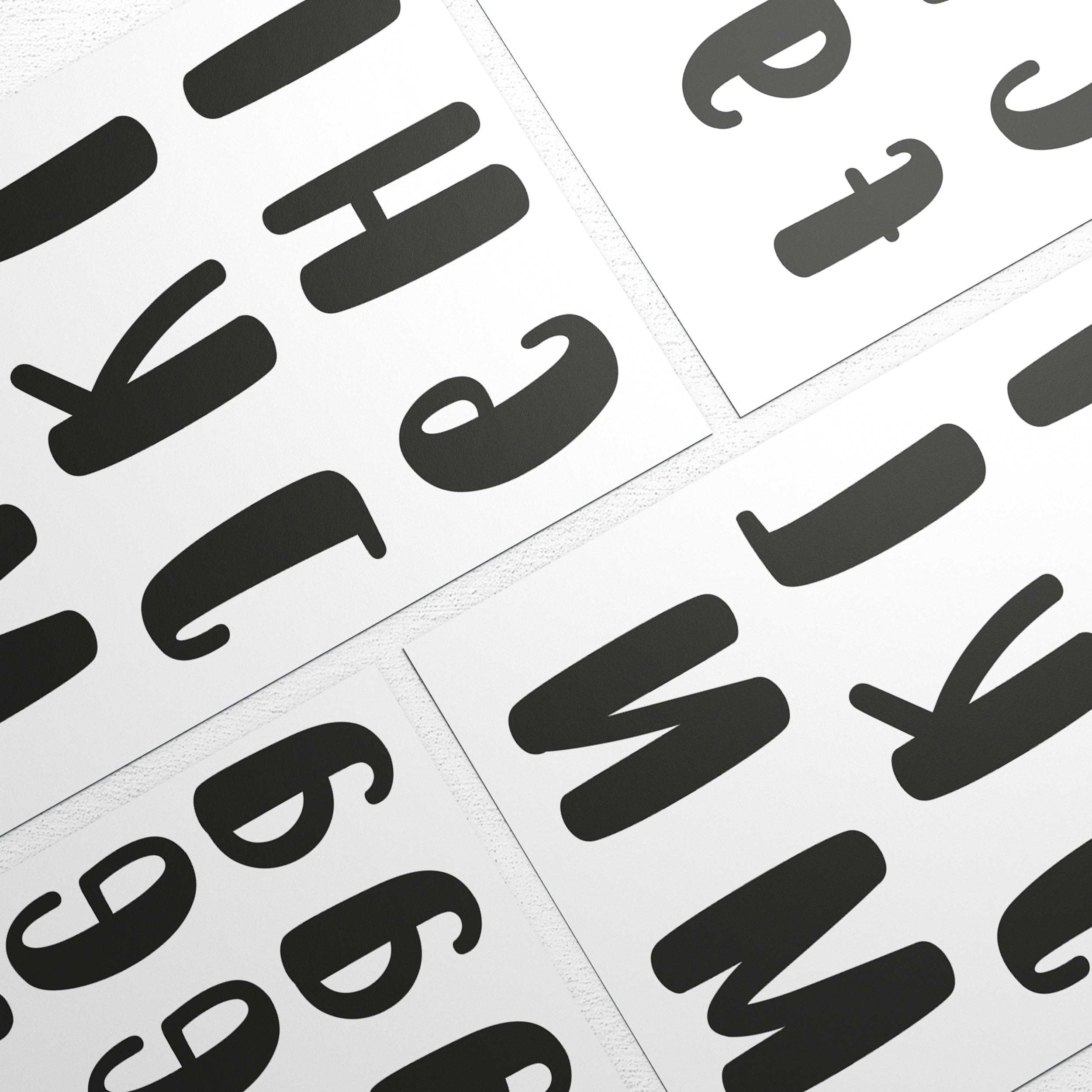 Stampa Trasferibile “LETTERE DELL'ALFABETO FONT TROPICAL” 28×42 cm