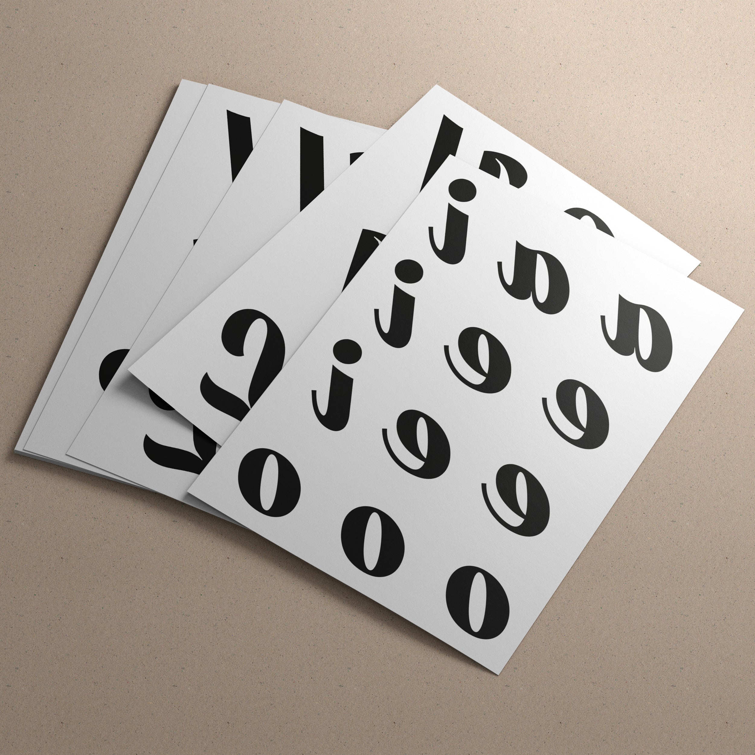 Stampa Trasferibile “LETTERE DELL'ALFABETO CORSIVO BOLD” 28×42 cm