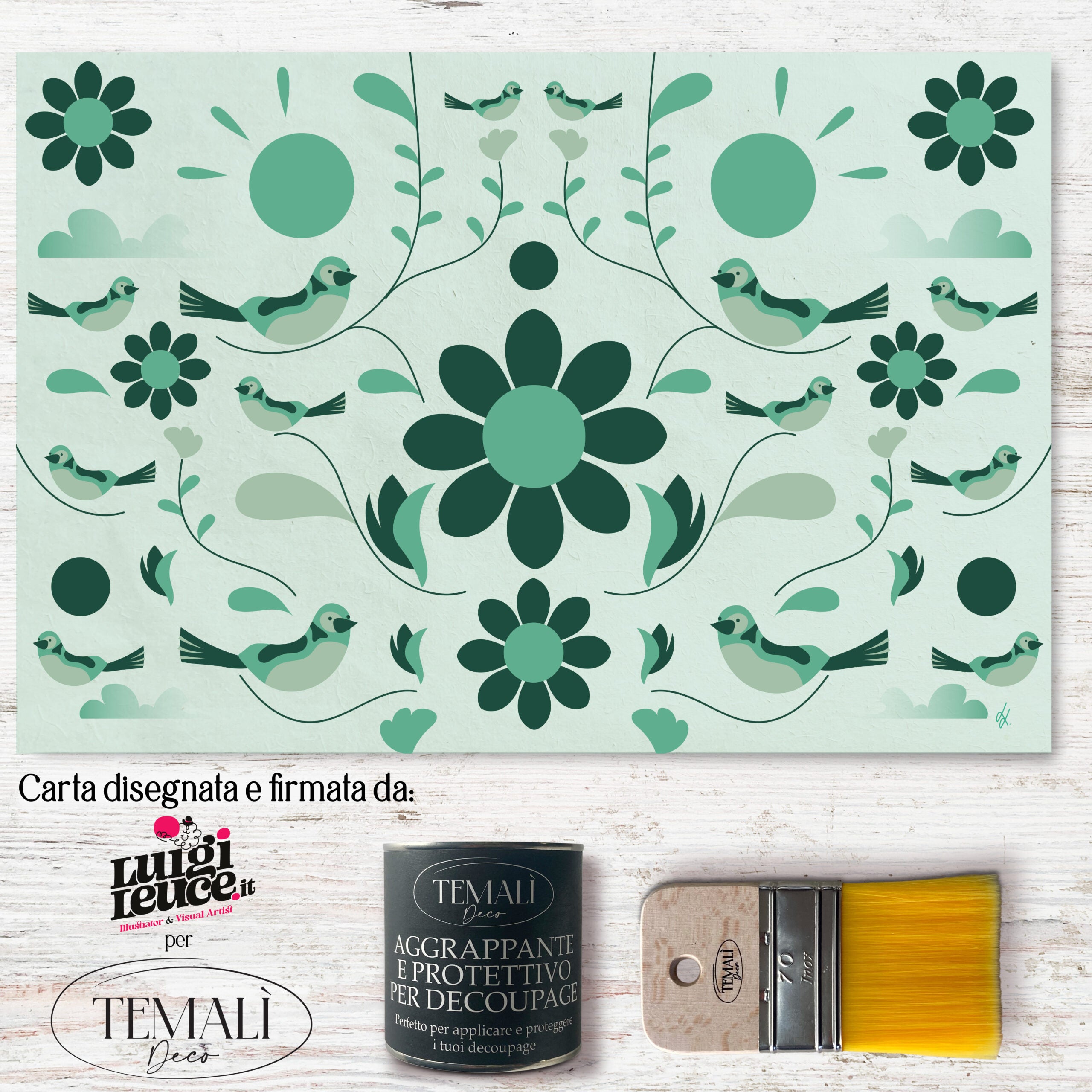 Dècoupage d'autore - Primavera Verde - Luigi Leuce