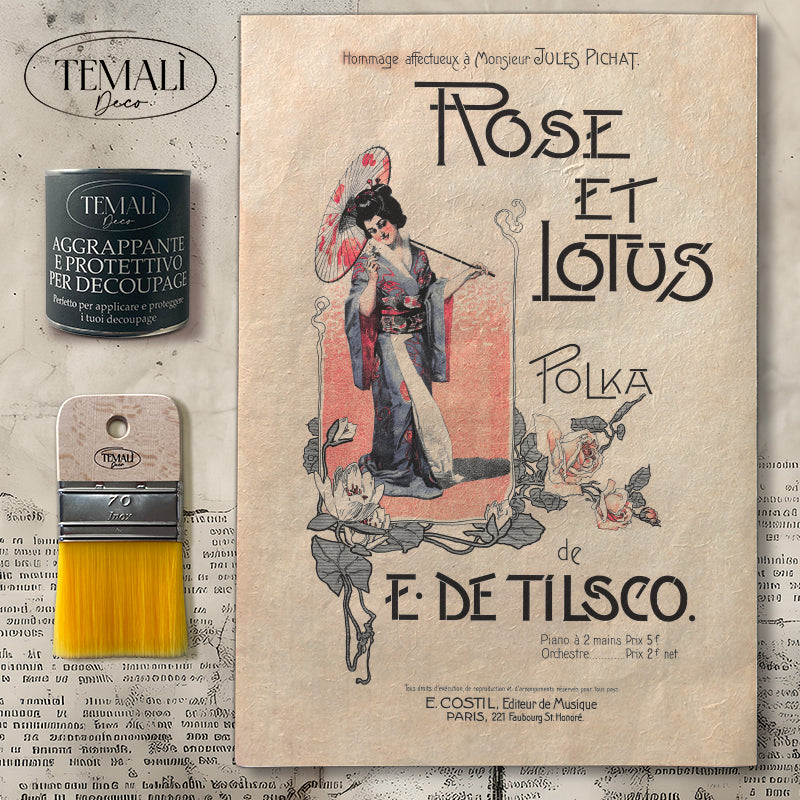 Découpage Moda - Rose et Lotus