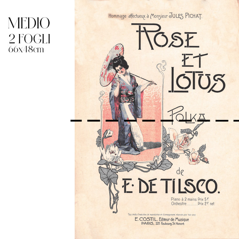 Découpage Moda - Rose et Lotus