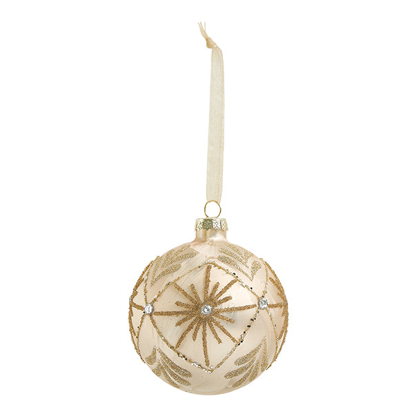 Set di 3 palline di Natale in vetro rosa - Mathilde M.