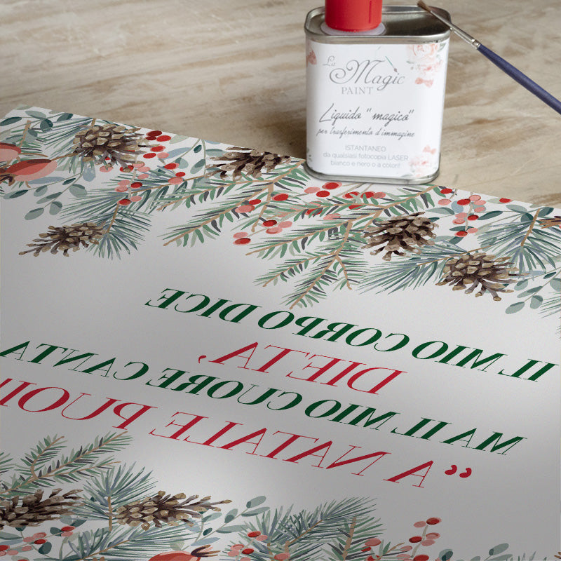 Stampa Trasferibile "NATALE, A Natale puoi!" 28x40 cm