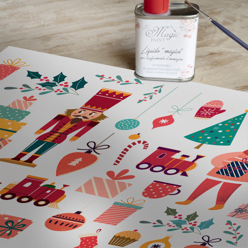 Stampa Trasferibile "NATALE, Un dono per lo Schiaccianoci" 28x40 cm