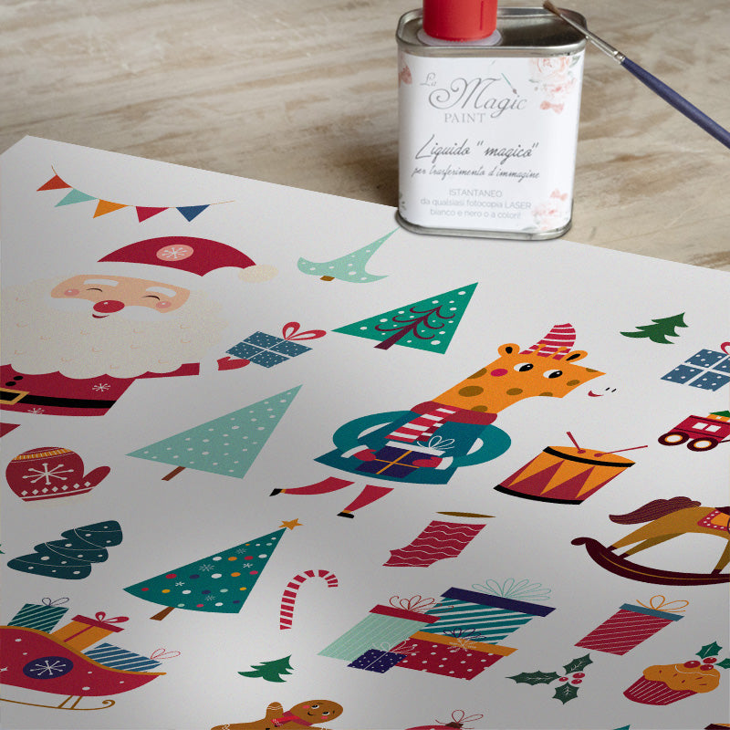 Stampa Trasferibile "NATALE, Un dono per Natale" 28x40 cm