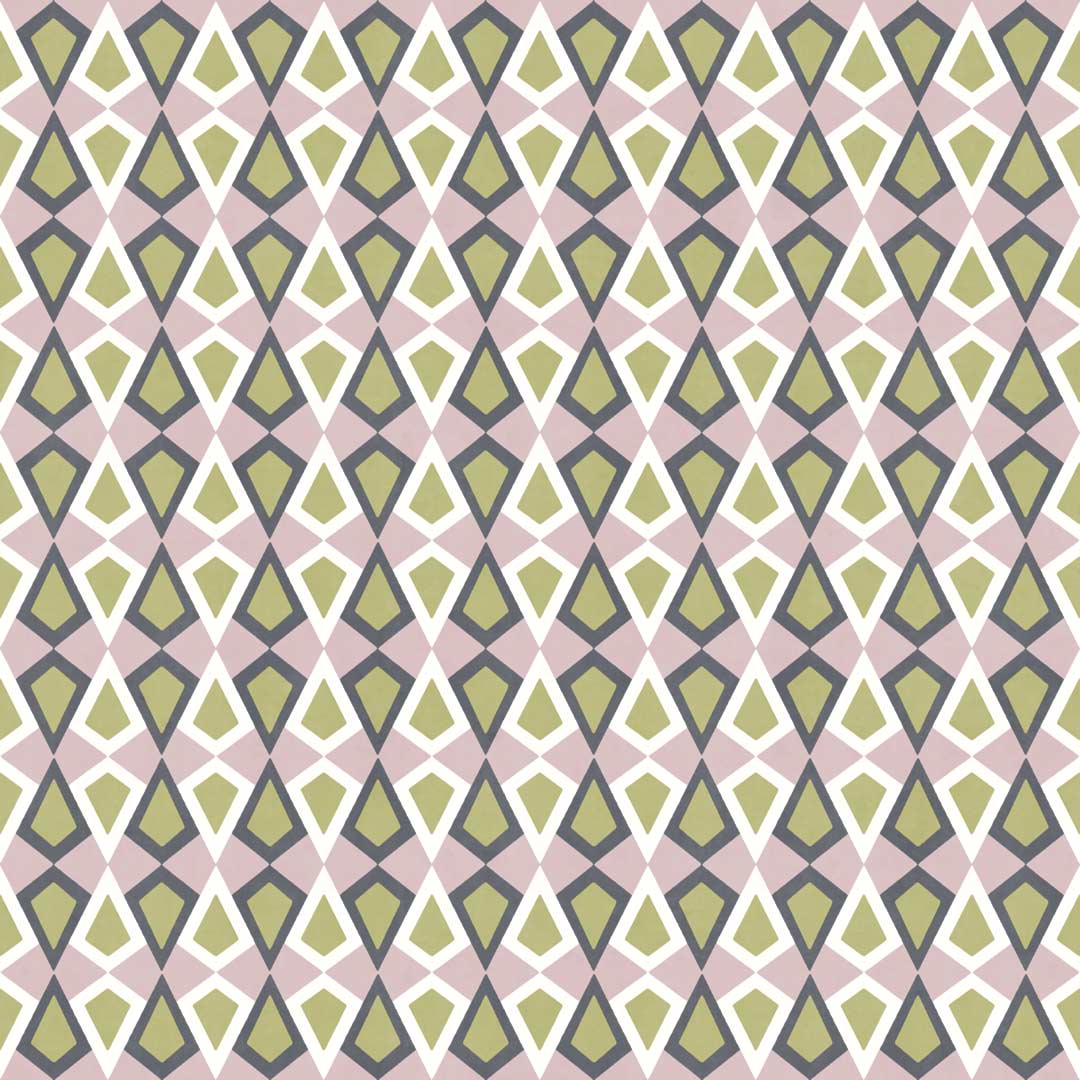 Carta da parati "Geometrie Pastello rosa e verde" a metraggio o rotolo