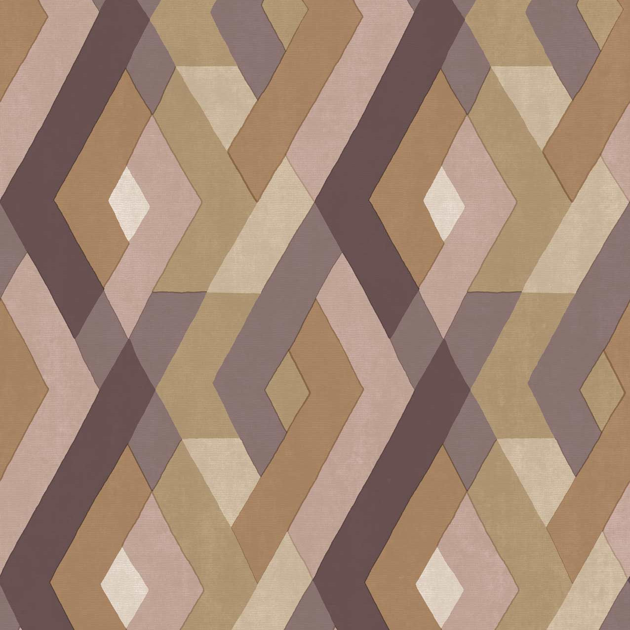 Carta da parati "Rombi intrecciati pastello rosa viola beige" a metraggio o rotolo