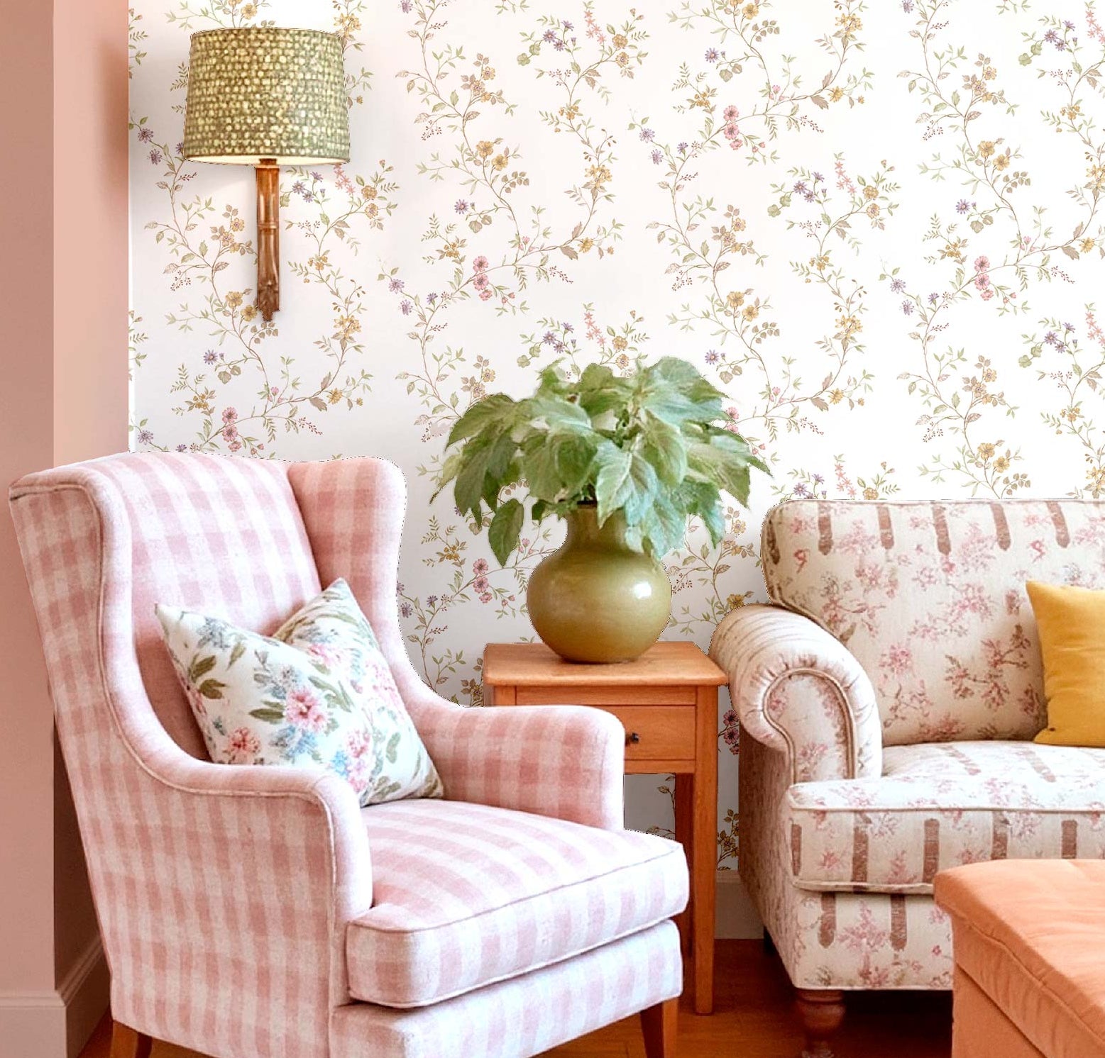 Carta da parati "Garden soft viola" a metraggio o rotolo