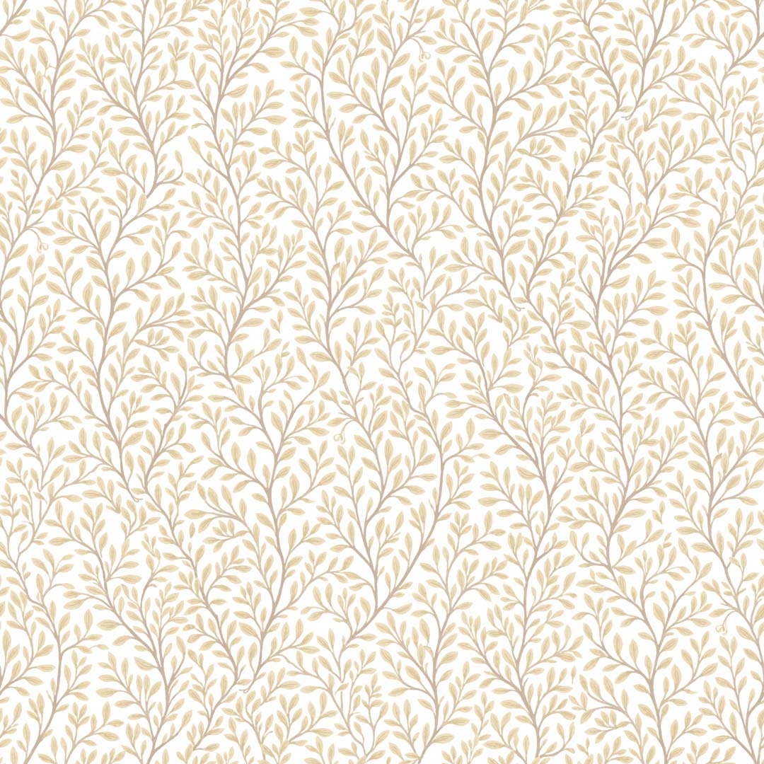 Carta da parati "Intreccio di foglie giallo" a metraggio o rotolo