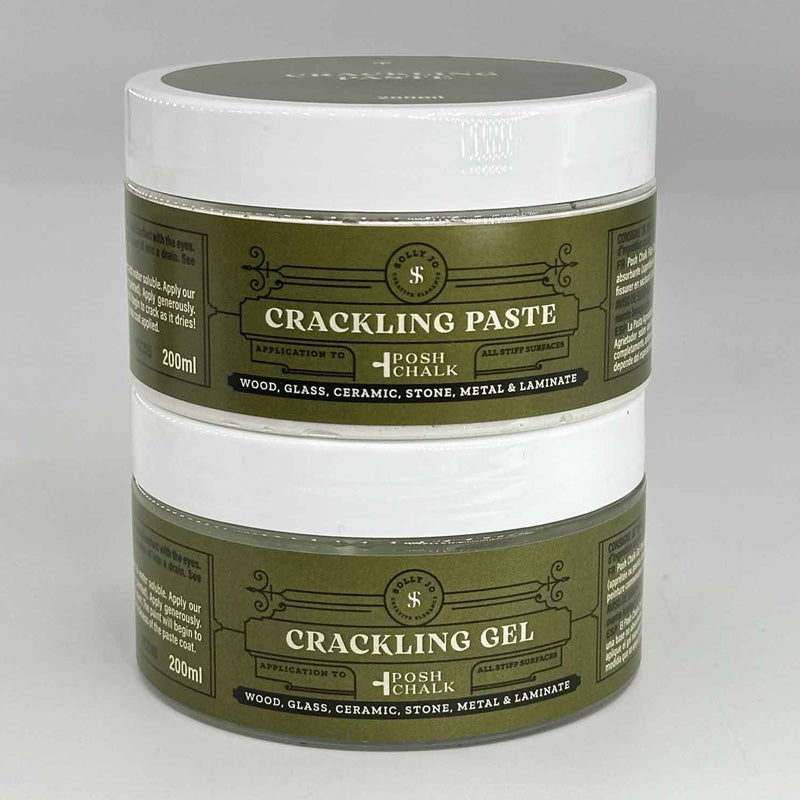 Set Pasta Crackle "Crackling Paste" + "Crackling Gel" - 200 ml - WoodUbend