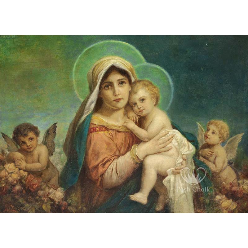 Carta da Découpage "Aqua Madonna" in Carta di Riso Posh chalk 58x81cm