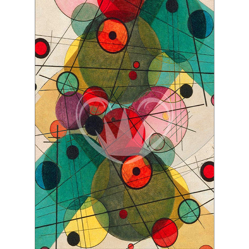 Carta da Découpage "Intersecting Circles" in Carta di Riso Posh chalk 30x42cm