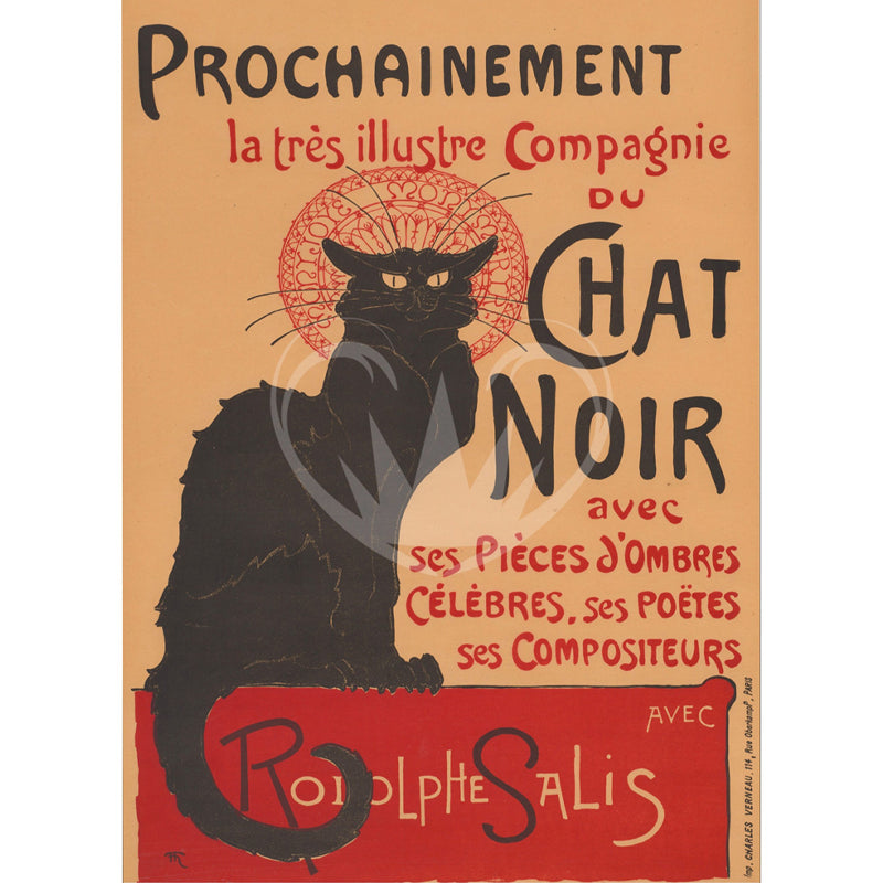 Carta da Découpage "Chat Noir " in Carta di Riso Posh chalk 30x42cm