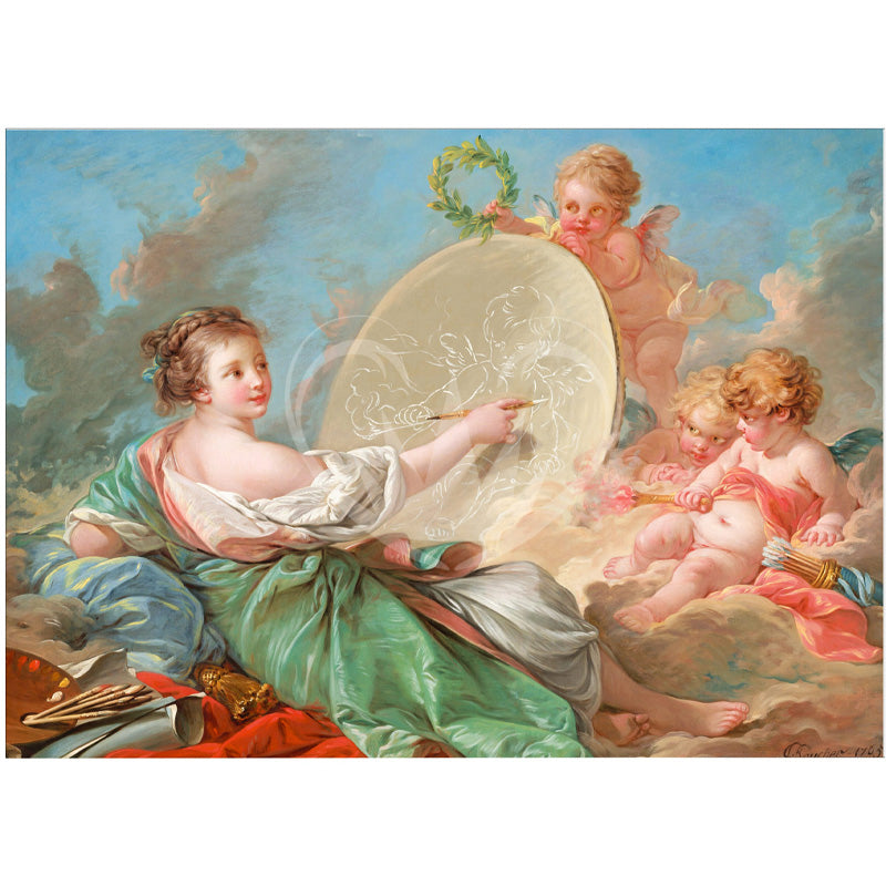 Carta da Découpage "Muse of Art" in Carta di Riso Posh chalk 30x42cm