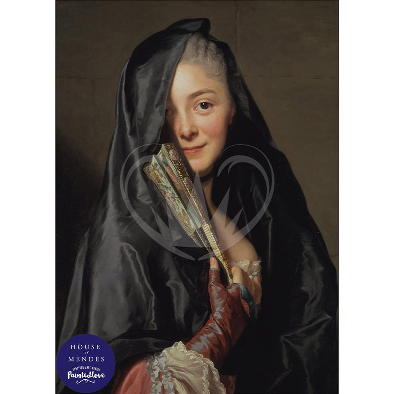 Carta da Découpage "Veiled Lady" in Carta di Riso Posh chalk 60x84cm