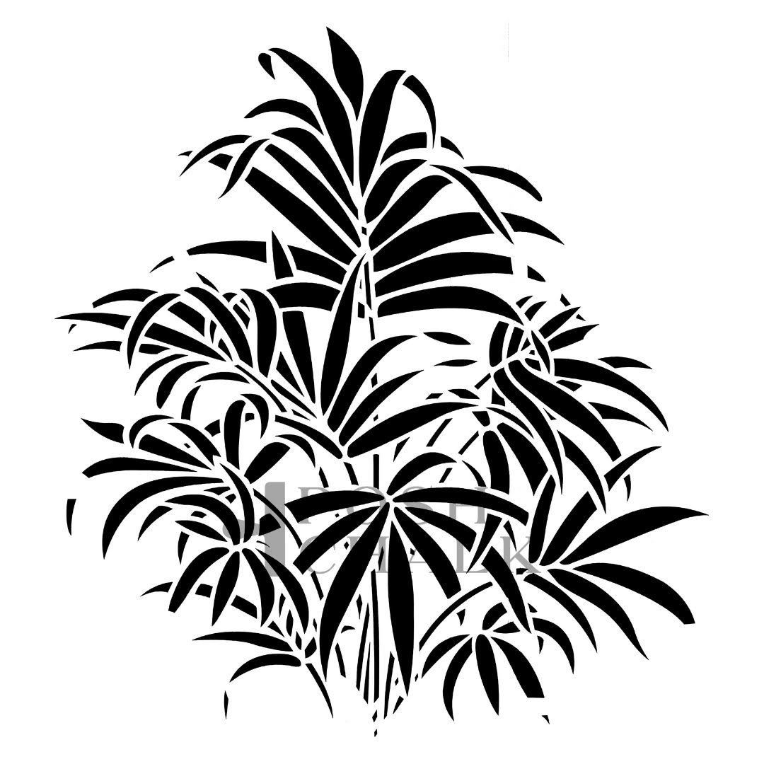 Posh Chalk Stencil "Leafy Palms" 30x30cm - WoodUbend