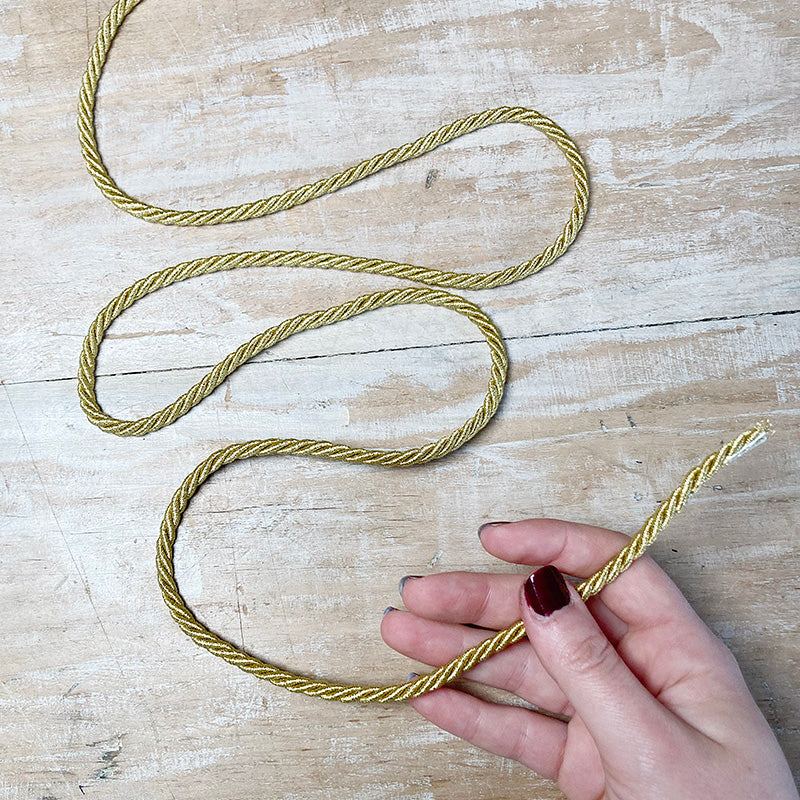 Cordone "Naturale Intreccio Oro" Passamaneria Italiana - 0,6 cm