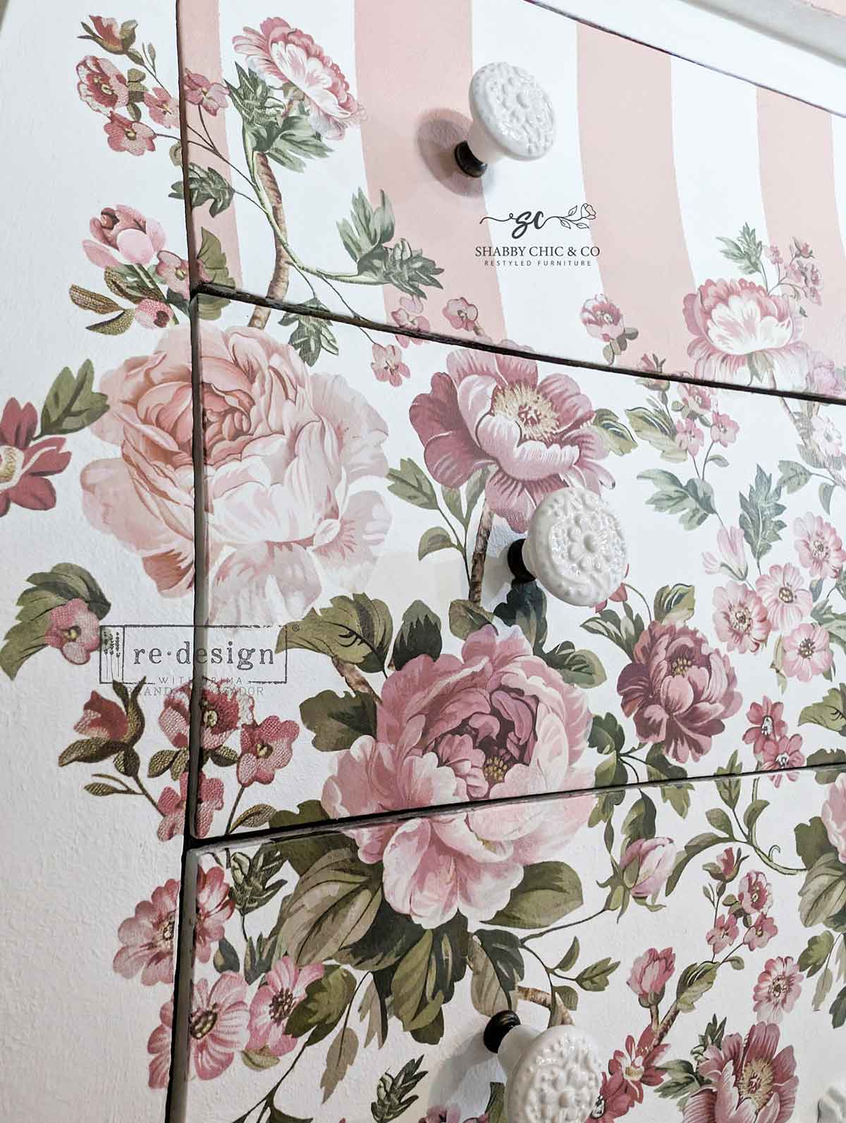 Redesign Decor Transfers Kacha – Blushing Blooms Symphony ” 4 fogli 90x70 cm