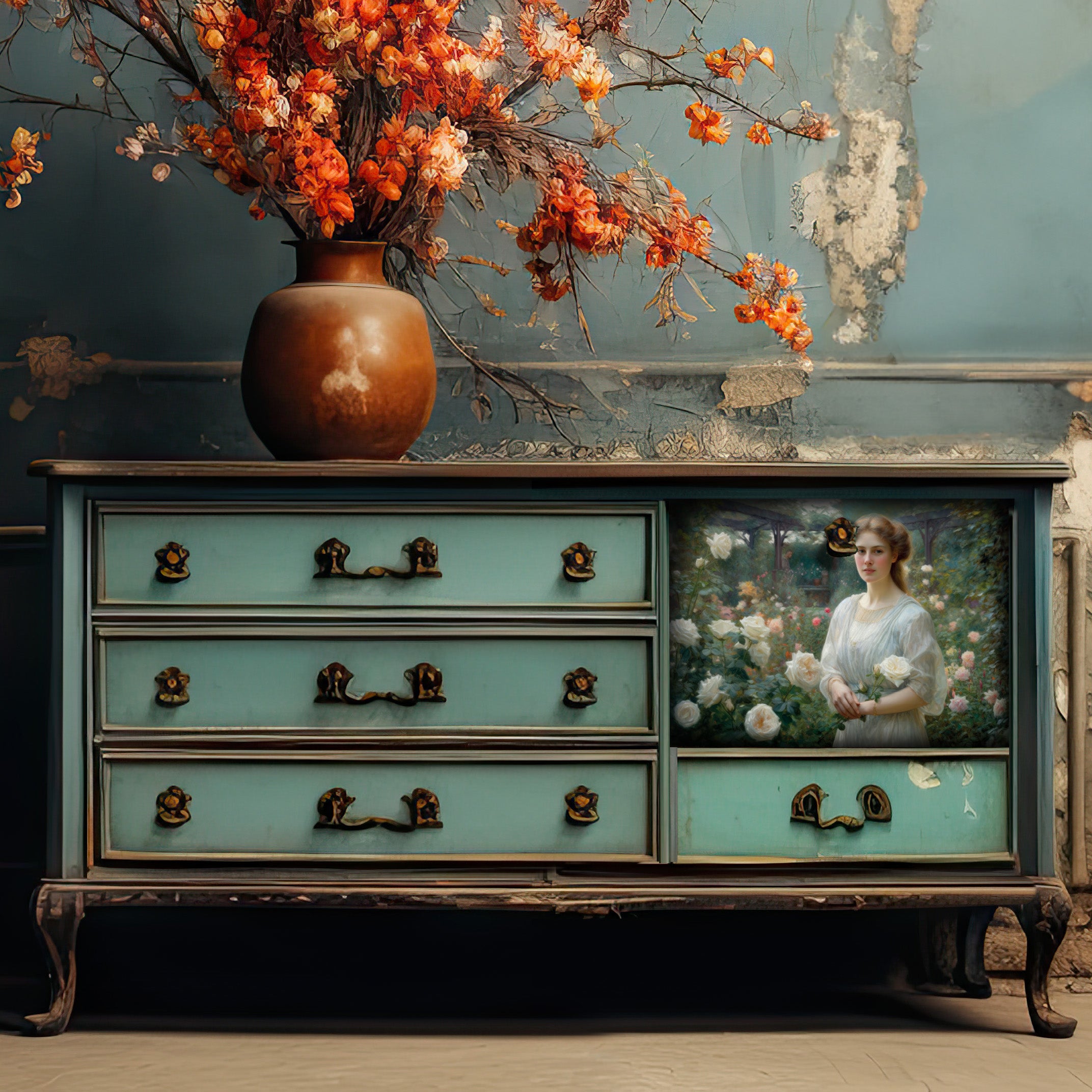 Dècoupage Vintage Quadro - Principessa Sibilla