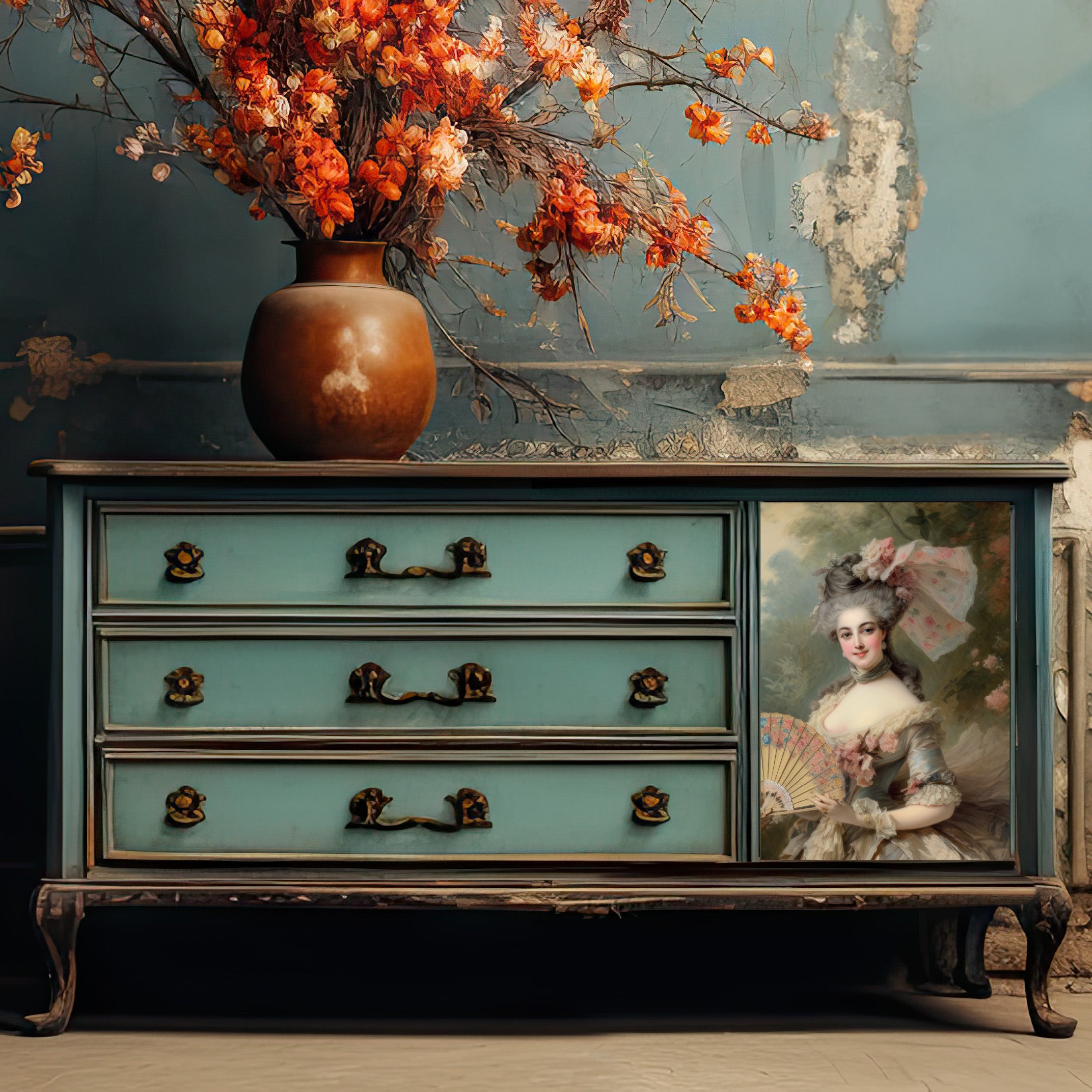 Dècoupage Vintage Quadro - Duchessa Ginevra