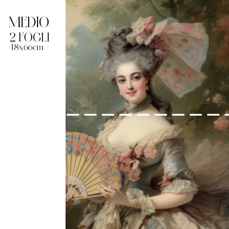 Dècoupage Vintage Quadro - Duchessa Ginevra