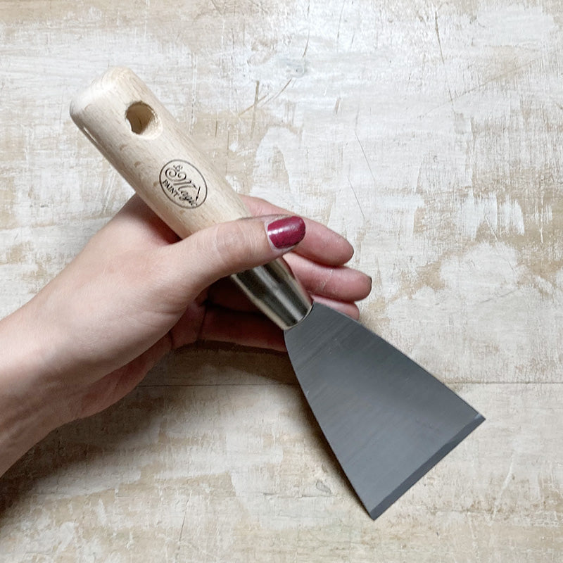 Spatola/Raschietto "Geppetto" in acciaio con manico