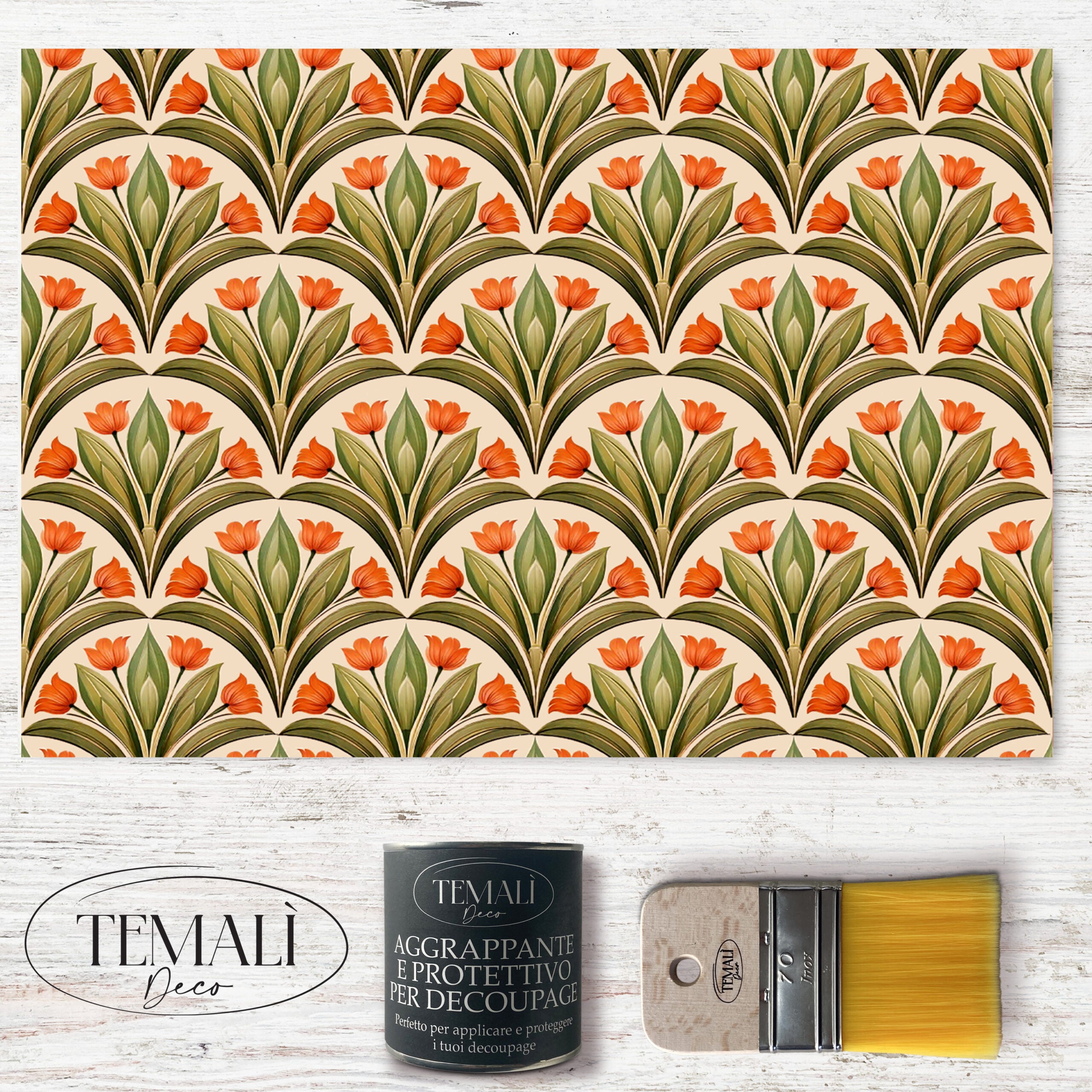 Découpage Tappezzeria – Raggio di tulipani