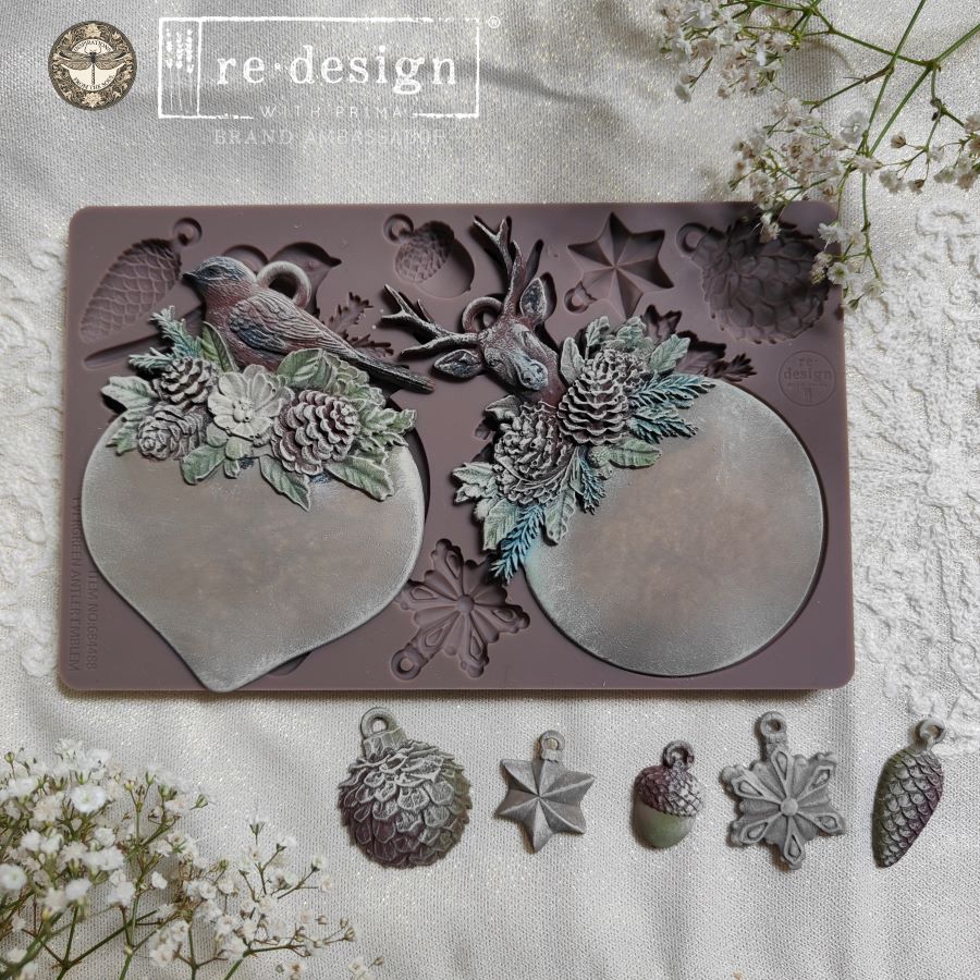 Redesign Decor Moulds "Evergreen Antler Emblem" 12,7 x 20,3 cm