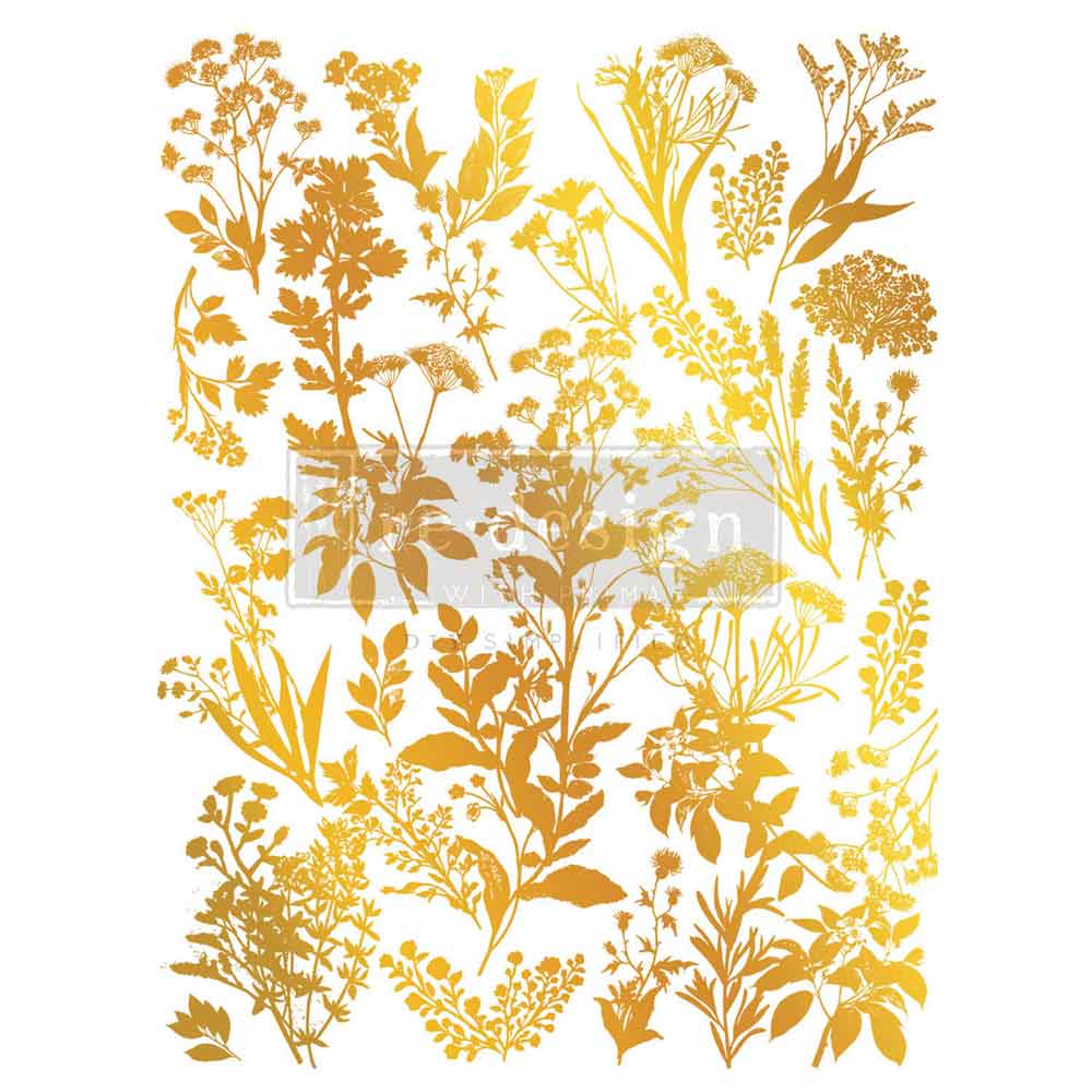 Neugestaltung Dekorübertragungen Goldfolie Kacha „EIN VOGELGESANG“ 45×61 cm