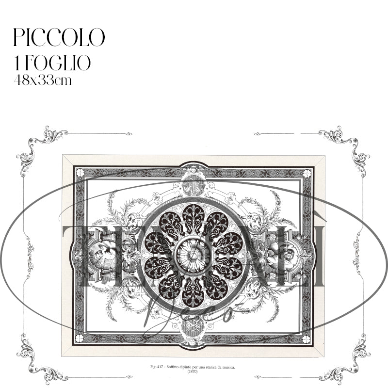 Decoupagé Serigrafia - Soffitto Stanza della Musica