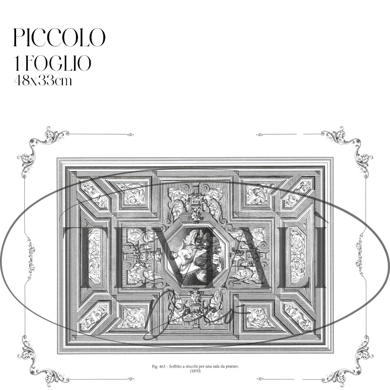 Decoupagé Serigrafia - Stucchi in Sala da Pranzo