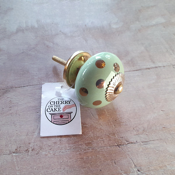 Pomello in ceramica “Dotted Green Eyes"