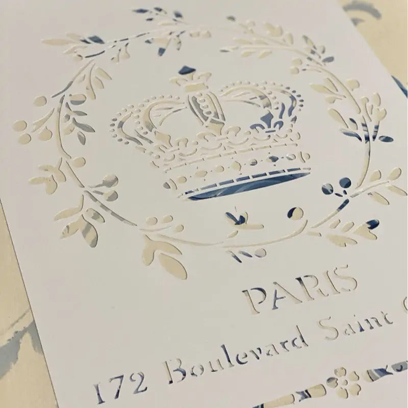 Stencil "Queen in Paris", Magic Paint, riutilizzabile, 30x42 cm