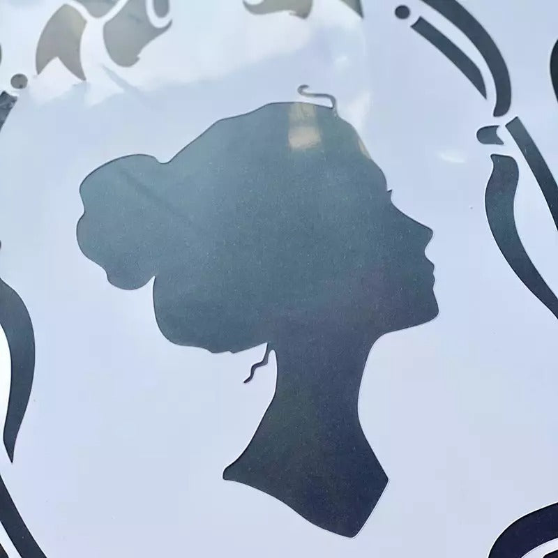 Stencil "Mademoiselle", Magic Paint, riutilizzabile, 30x42 cm