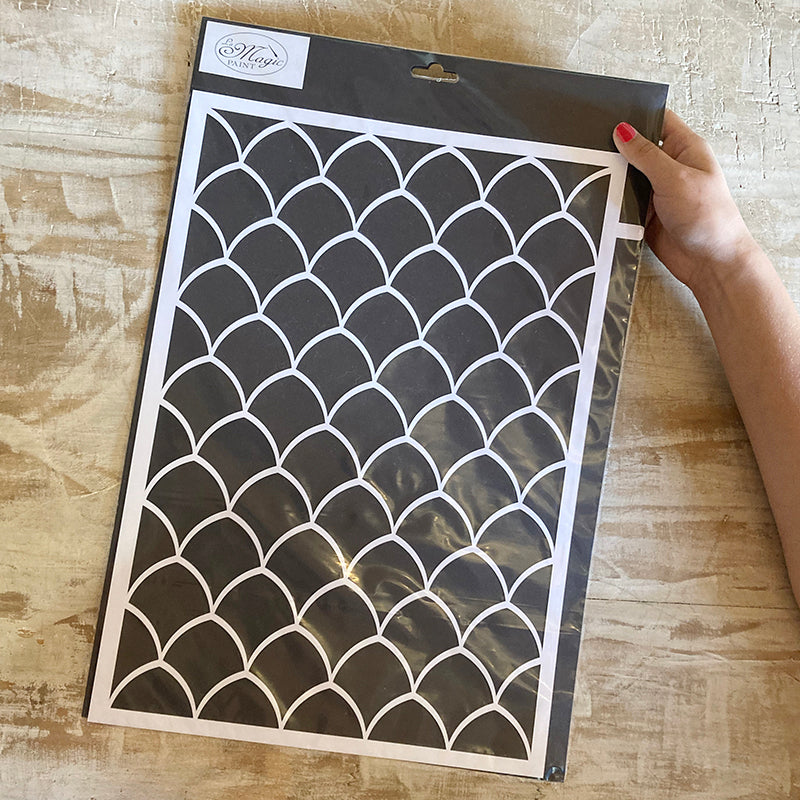 Stencil "Sirena", Magic Paint, riutilizzabile, 30x42 cm