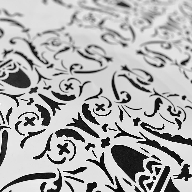 Grande Stencil Grottesca con Drappi