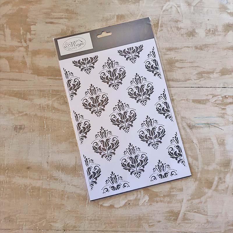 Stencil “Damasco”, Magic Paint, riutilizzabile, 21x29,7 cm