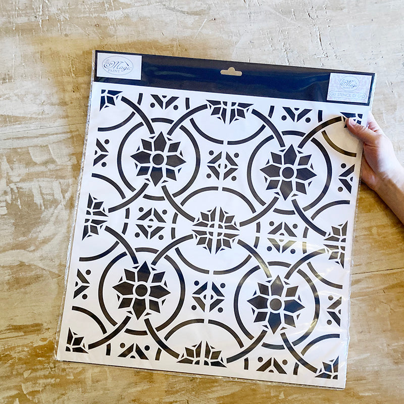 Stencil “Geometric Vintage”, Magic Paint, riutilizzabile, 43x43