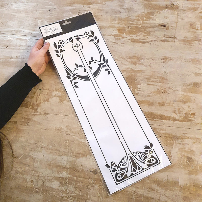 Set 8 Stencil Riutilizzabili Per Arte E Decorazione - Tema Giardino - 18x28cm