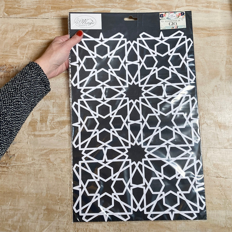 Stencil “Cattedrale”, Magic Paint, riutilizzabile, 28×42 cm