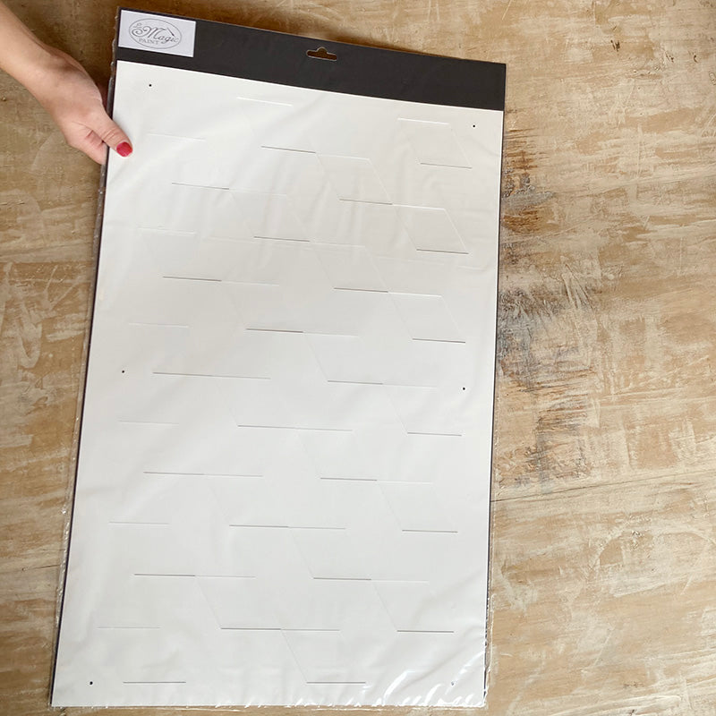 Stencil Multistrato “Optical '70”, Magic Paint, riutilizzabile, 40×60 cm