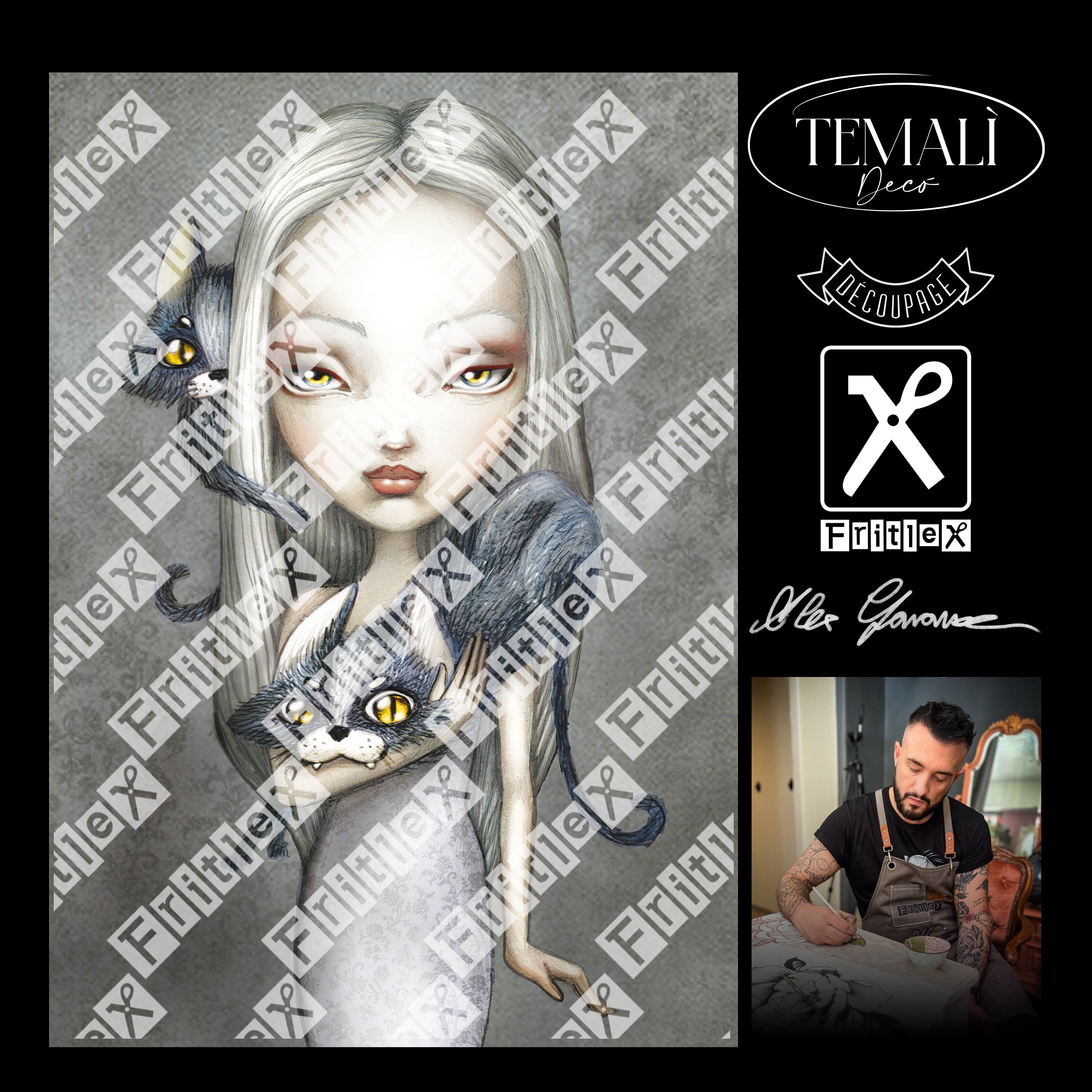 Decoupage Kollektion Alex - Hexe