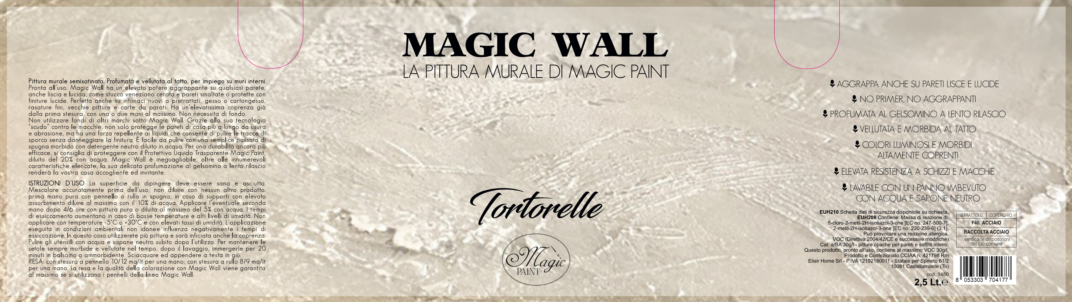 Magic Wall colore “TORTORELLE"