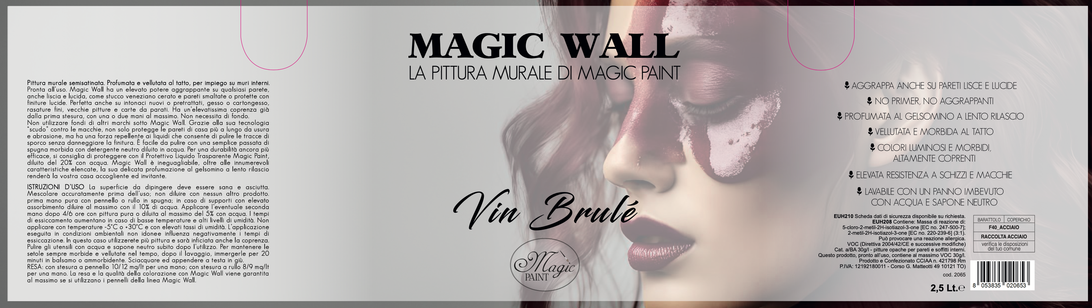 Magic Wall colore “VIN BRULÈ”