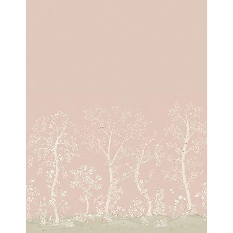 Carta da Parati “SEASONAL WOODS Rose Quartz Silk” The Garden | COLE & SON